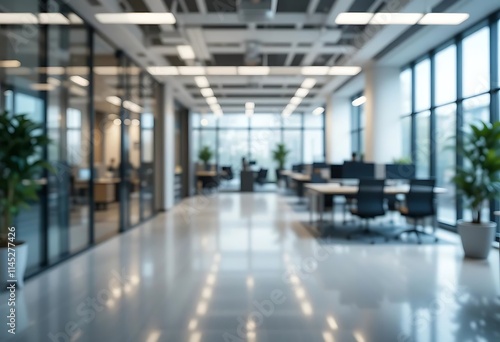 Wallpaper Mural Modern Office Interior with Blurred Background Torontodigital.ca