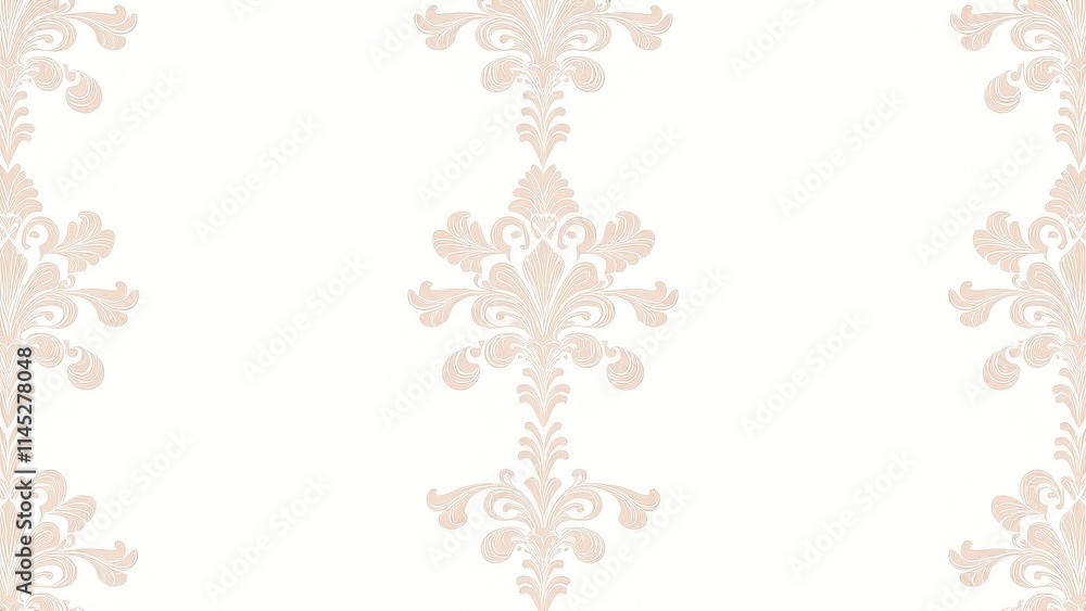 Damask pattern with soft pastel colors on a white background, soft pastel damask, delicate textures, serene ambiance, calming designs Damask pattern with soft pastel colors on a white background, soft pastel damask, delicate textures, serene ambiance, calming designs