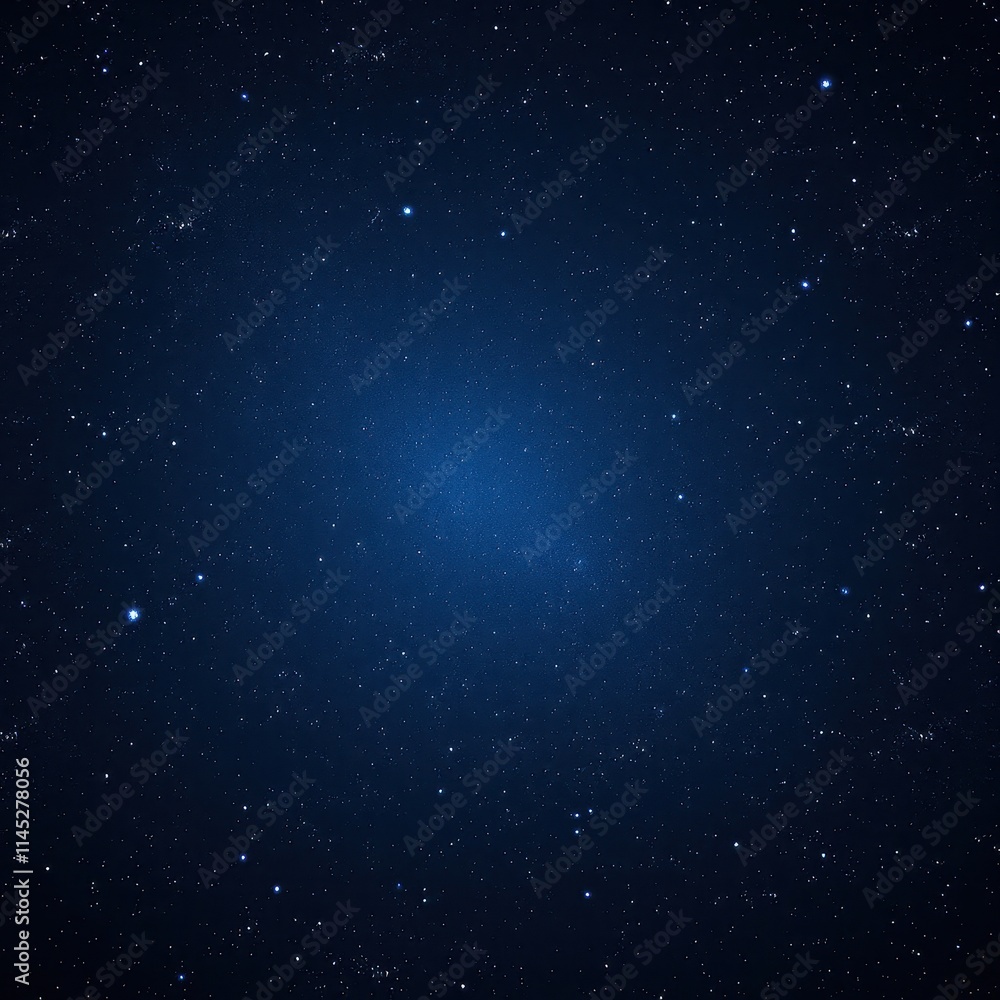 Fototapeta premium Cosmic background with stars and galaxy in dark blue night sky, cosmic landscape, space