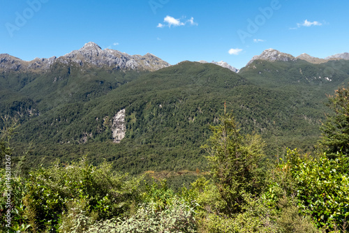 Breathtaking Panoramic View from Wilmot Pass Overlooking Doubtful Sound and Fiordland’s Pristine Wilderness in New Zealand photo