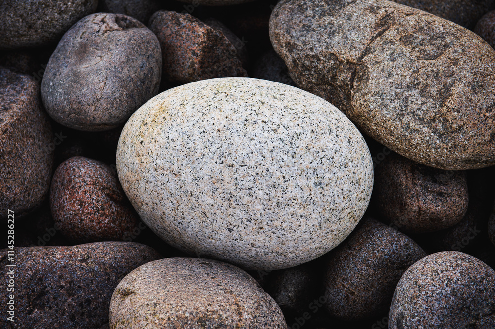 © Andrew Kornylak - Smooth egg-shaped boulders on a beach in Acadia National Park, Maine