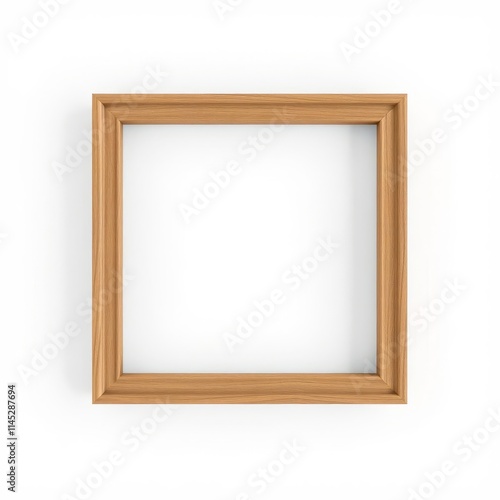 3d rendering modern empty simple vertical classic style wood picture frame on white backgorund frame isolated frame border design background isolated