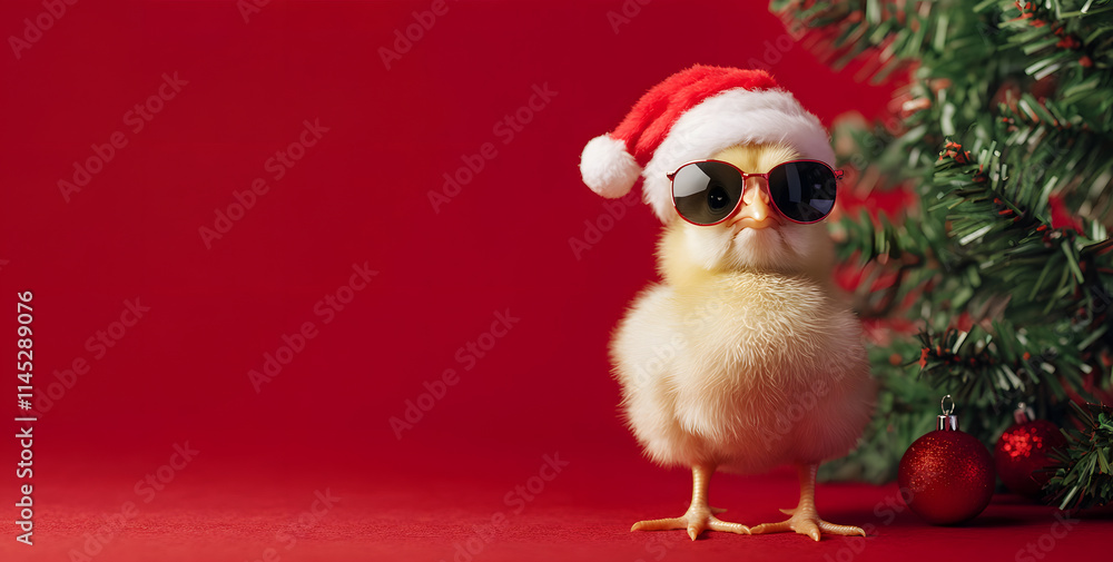 a duck with a santa hat and christmas vibes a duck with a santa hat and christmas vibes