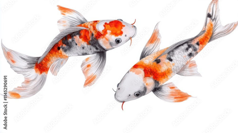 Fototapeta premium Peces koi nadando en el agua