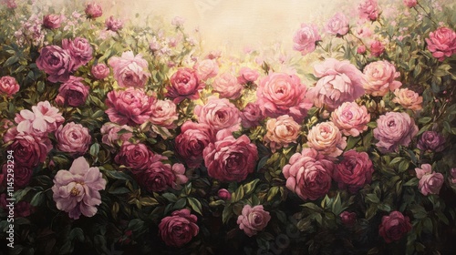 Wallpaper Mural Rosales en un jardín Torontodigital.ca