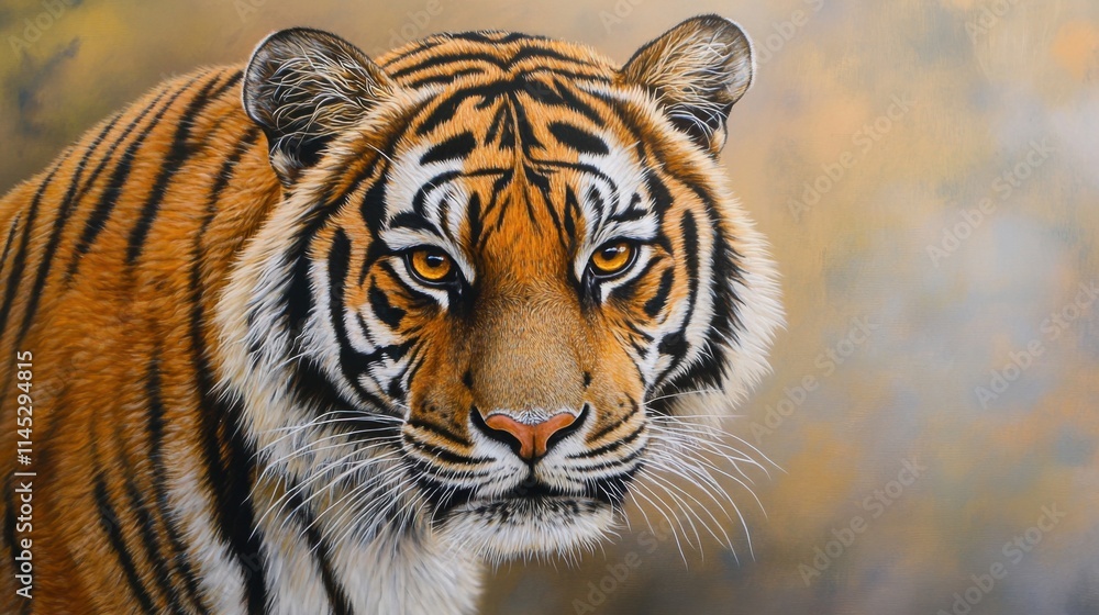 Naklejka premium Tigre de bengala pintado