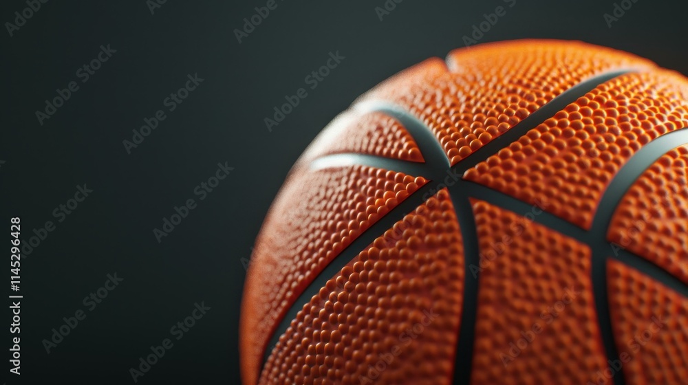 Fototapeta premium A basketball rests snugly in a hoop, symbolizing success in sports and the thrill of the game.