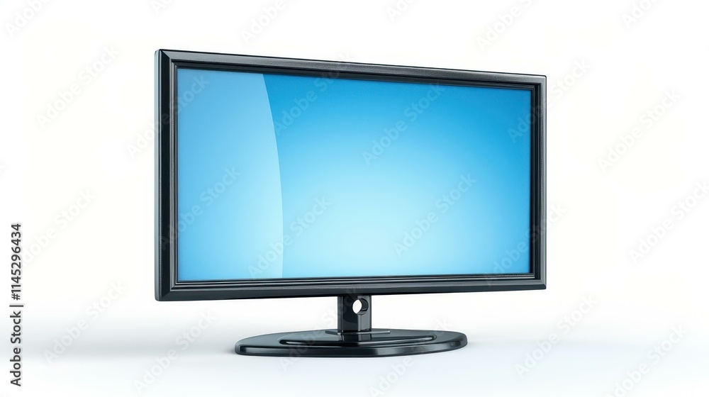 Sleek and modern LCD monitor design, showcasing a side view with crisp lines, perfect for any workspace. Sleek and modern LCD monitor design, showcasing a side view with crisp lines, perfect for any workspace.
