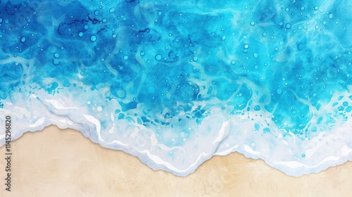 Vibrant turquoise sea water creates a stunning aerial view. Perfect for backgrounds, art, and design inspiration.