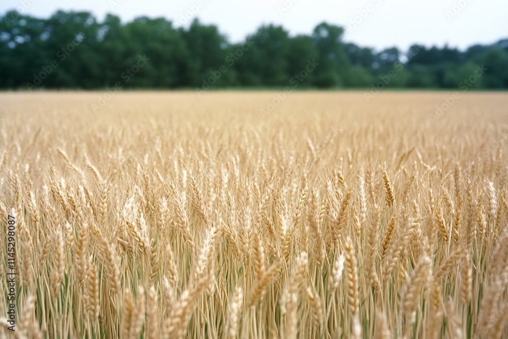 A golden field of wheat swaying gently in the breeze. A golden field of wheat swaying gently in the breeze.