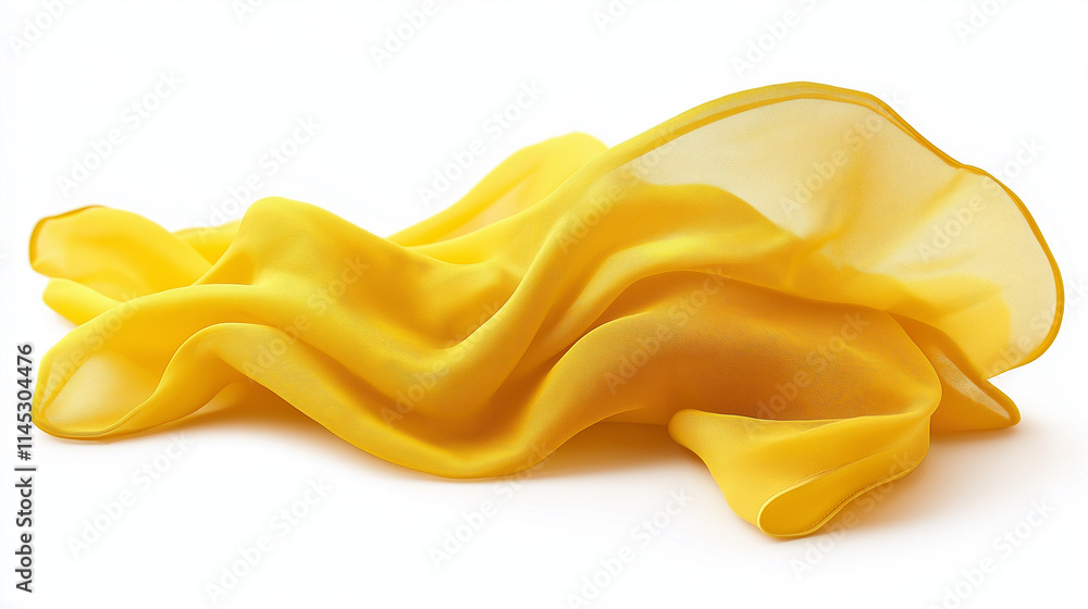 yellow scarf isolated on white background yellow scarf isolated on white background