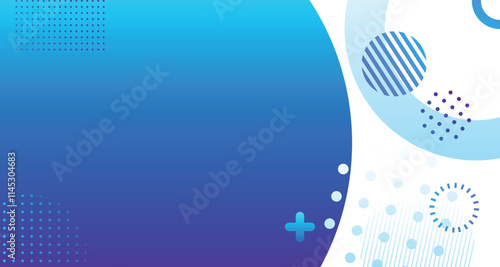 slide cover background with circle gradient blue element