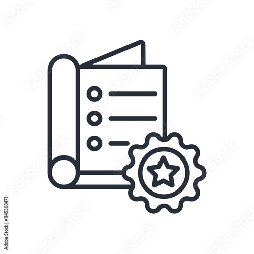 standardization icon. vector.Editable stroke.linear style sign for use web design,logo.Symbol illustration.