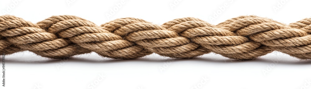 Braided rope, close-up detail, isolated on a white background. Braided rope, close-up detail, isolated on a white background.