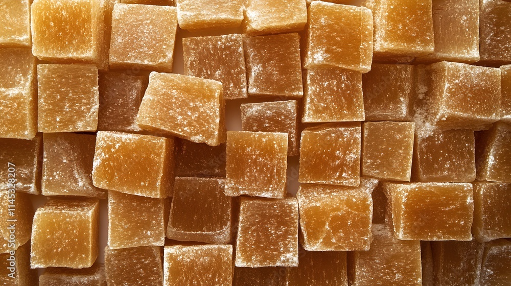 Golden Cubes Of Sweet Delightful Candy Golden Cubes Of Sweet Delightful Candy