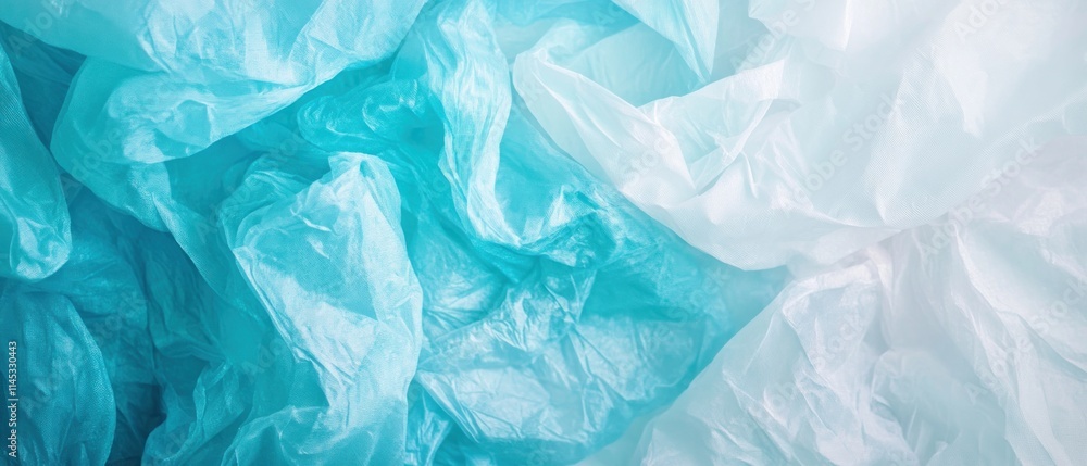Obraz premium Minimal Recycling Concept with Plastic Sheet Cutout Highlighting Sustainability