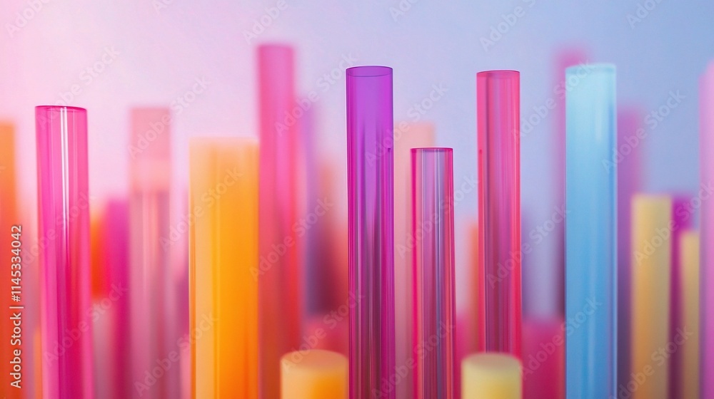 Fototapeta premium Colorful Business Candle Stick Graphs for Investment Insights