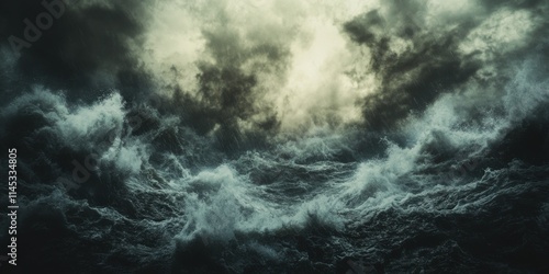 Wallpaper Mural Raging Storm Waves Crash Relentlessly Ocean Atmospheric Phenomenon Dramatic Environment Aerial Viewpoint Nature’s Power Unleashed Torontodigital.ca