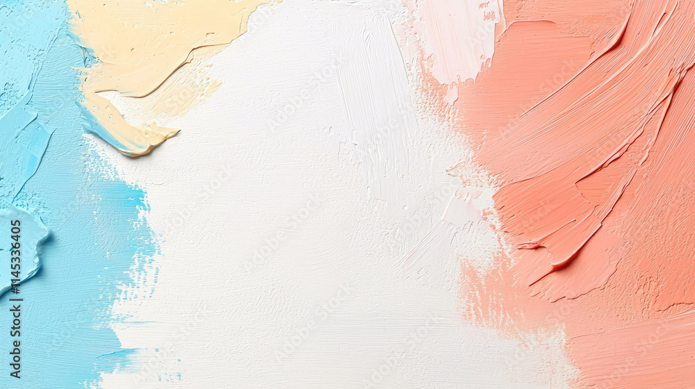 Fototapeta premium Colorful abstract painting with textured brushstrokes