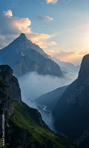 Time-lapse of clouds moving swiftly over a green mountain range showcasing natural beauty and dynamic landscapes