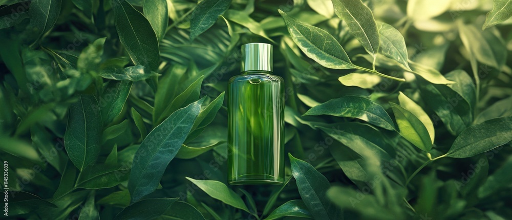 Refreshing Skin Care with Neem Oil Extract Surrounded by Neem Leaves in a Peaceful Indian Garden Refreshing Skin Care with Neem Oil Extract Surrounded by Neem Leaves in a Peaceful Indian Garden