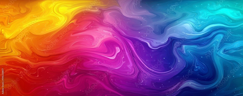 Fototapeta premium Vivid Swirls of Colorful Abstract Art with Fluid Patterns and Dynamic Motion for Creative Backgrounds, Design Projects, and Artistic Expressions