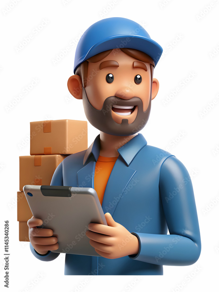 Close up portrait of logistics coordinator managing shipments on tablet concept as Portrait close up of a logistics coordinator managing shipments using a tablet symbolizing the marginal cost of logis Close up portrait of logistics coordinator managing shipments on tablet concept as Portrait close up of a logistics coordinator managing shipments using a tablet symbolizing the marginal cost of logis