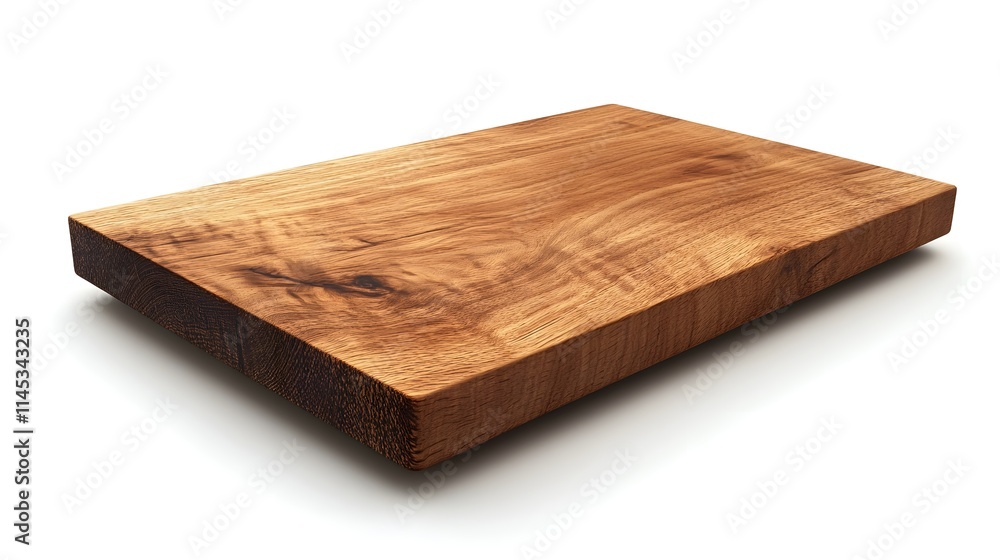A Rectangular Wooden Cutting Board Isolated On White A Rectangular Wooden Cutting Board Isolated On White