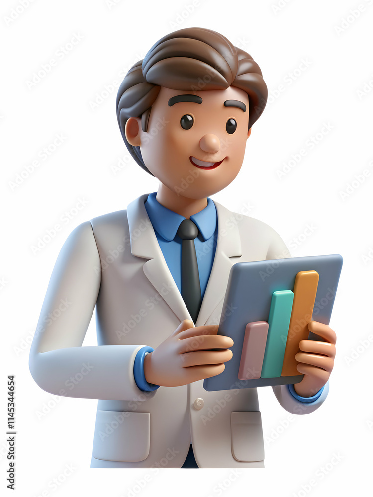 Healthcare Cost Analyst Reviewing Financial Charts on Tablet with Bokeh Background Healthcare Cost Analyst Reviewing Financial Charts on Tablet with Bokeh Background