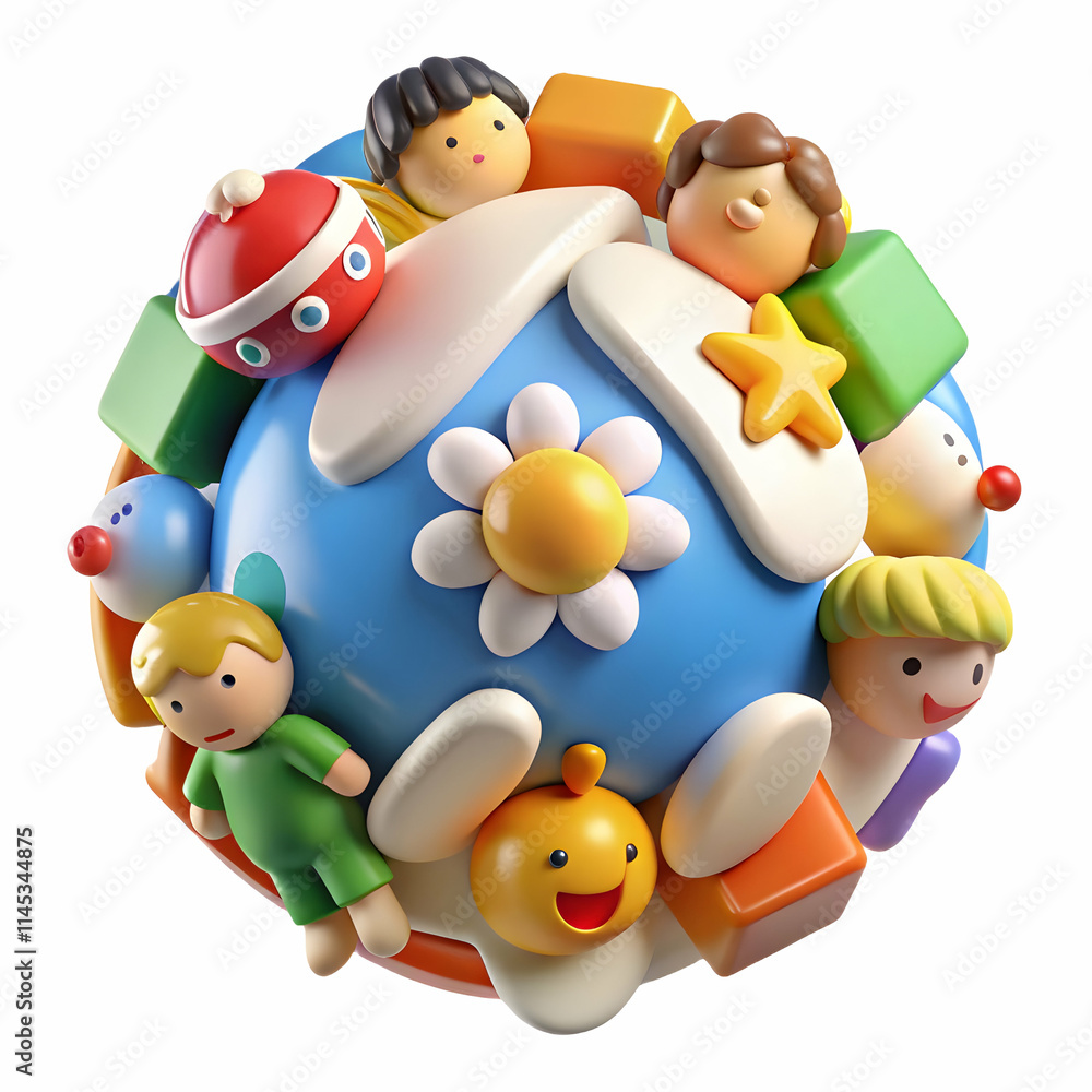 Fototapeta premium Close up of diverse children drawings forming a collage with copy space concept as A macro image shows childrens drawings from different cultures forming a colorful collage symbolizing creativity and 