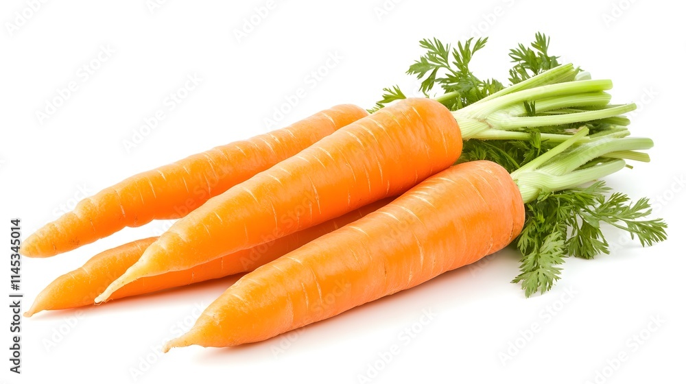 Fresh Orange Carrots With Green Tops Fresh Orange Carrots With Green Tops