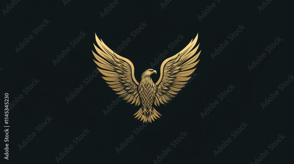 Obraz premium golden eagle wings
