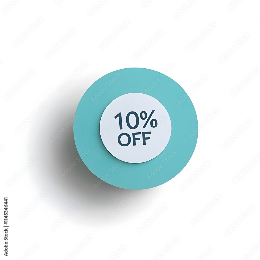A blue round sticker with the text A blue round sticker with the text