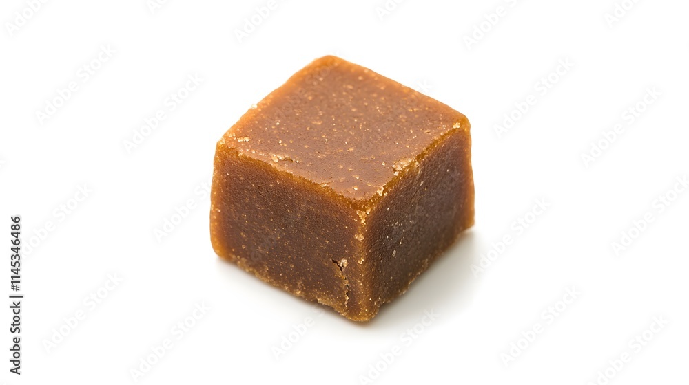 A Single Cube Of Brown Sugar Candy A Single Cube Of Brown Sugar Candy