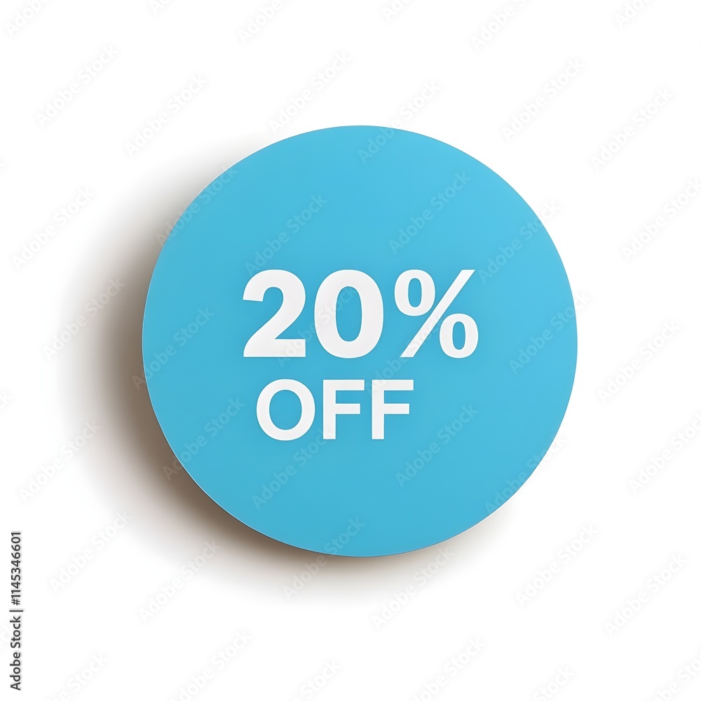 A blue round sticker with the text A blue round sticker with the text