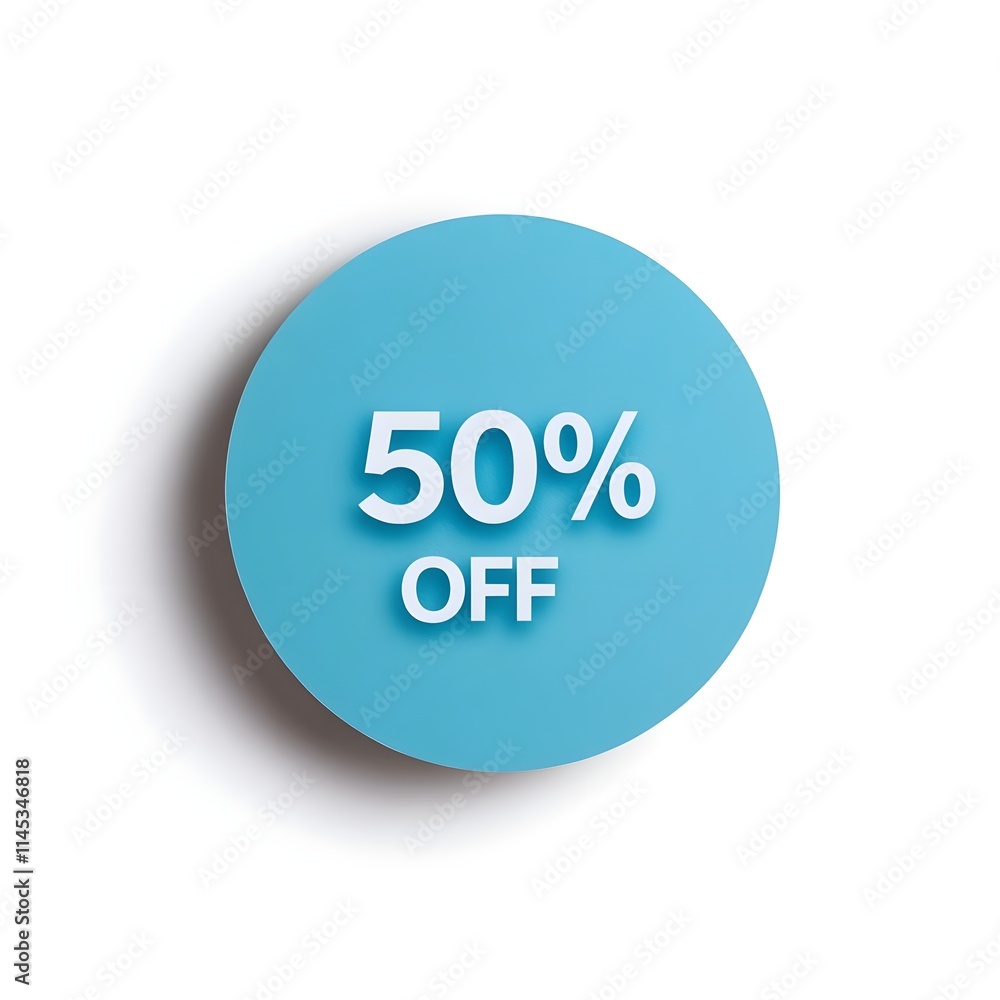 A blue round sticker with the text A blue round sticker with the text