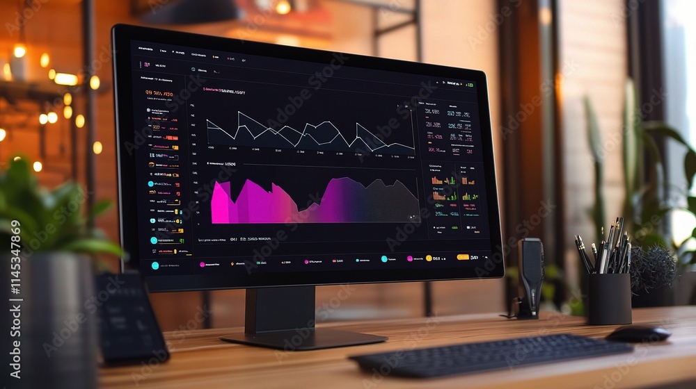 Bright and Engaging Financial Dashboard with Multicolor Elements Bright and Engaging Financial Dashboard with Multicolor Elements