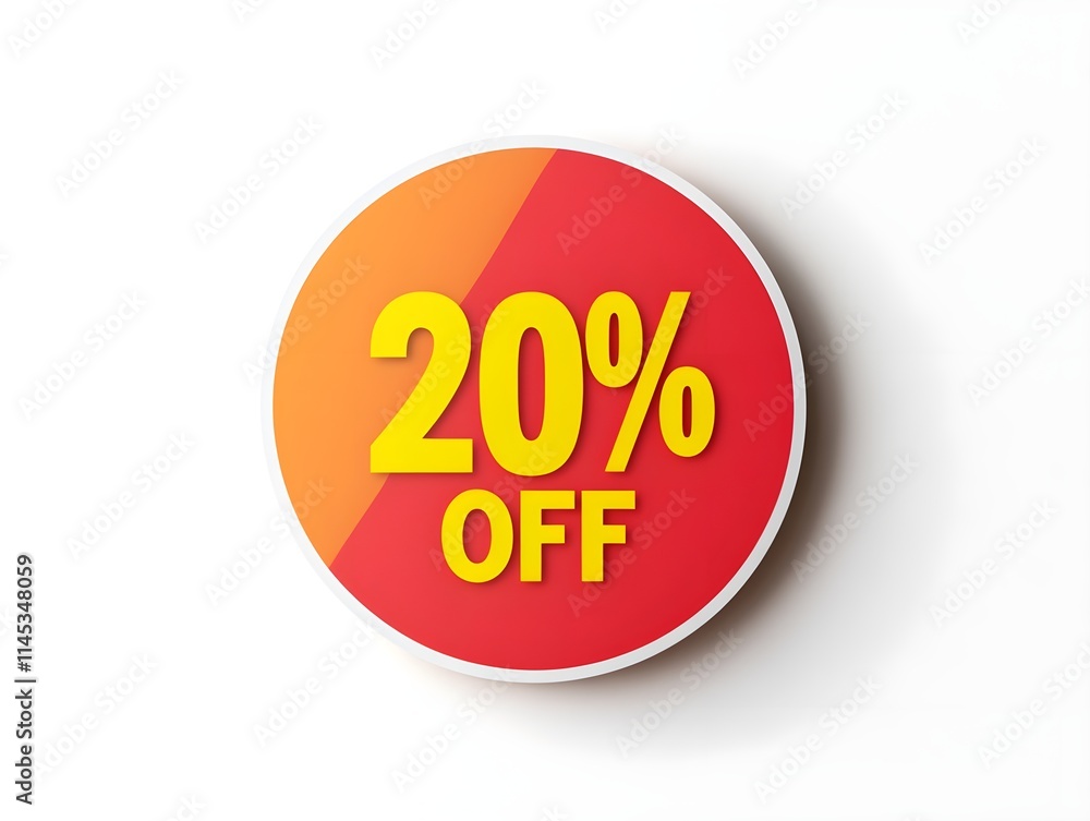 A red circular sticker with the text 