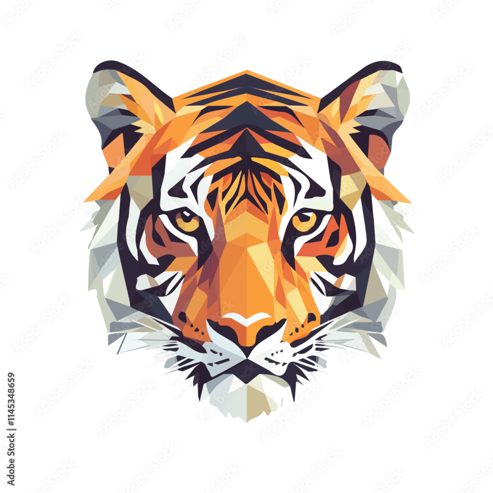 Simple Geometric Tiger Head – Bold Vector Illustration with Original Colors
Simple Geometric Tiger Head – Bold Vector Illustration with Original Colors