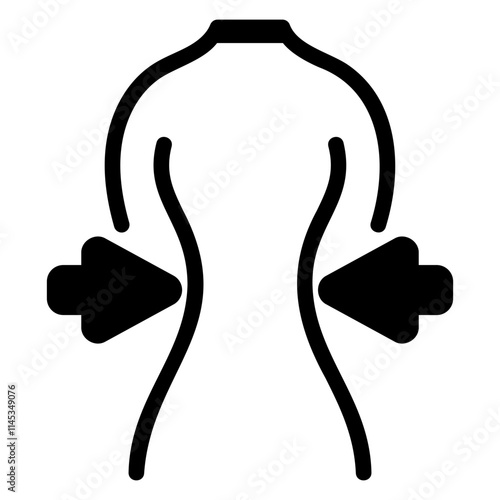 Body shaping glyph icon