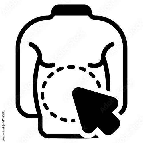 Abdominal glyph icon