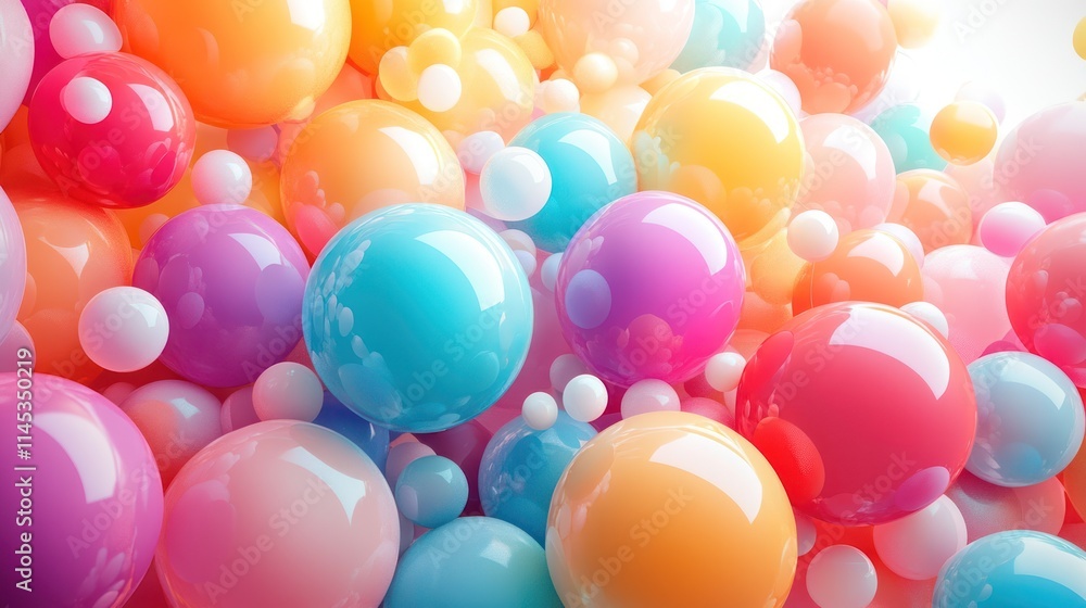 Colorful glossy spheres background. Colorful glossy spheres background.