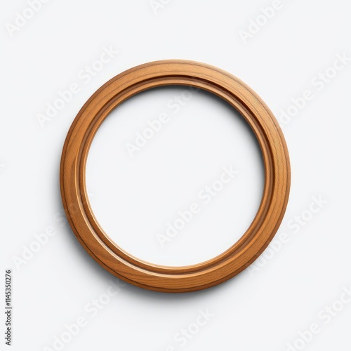 Wooden round picture frame isolated frame isolated frame border design background isolated