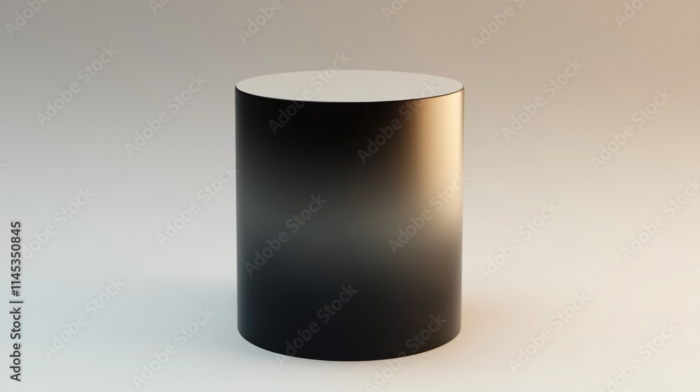 Gradient black cylinder on white background. Gradient black cylinder on white background.