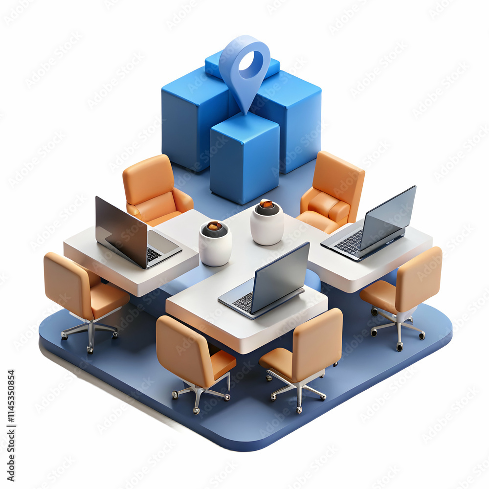 Logistics Team Optimizing Delivery Routes with Maps and Laptops in Conference Room Logistics Team Optimizing Delivery Routes with Maps and Laptops in Conference Room