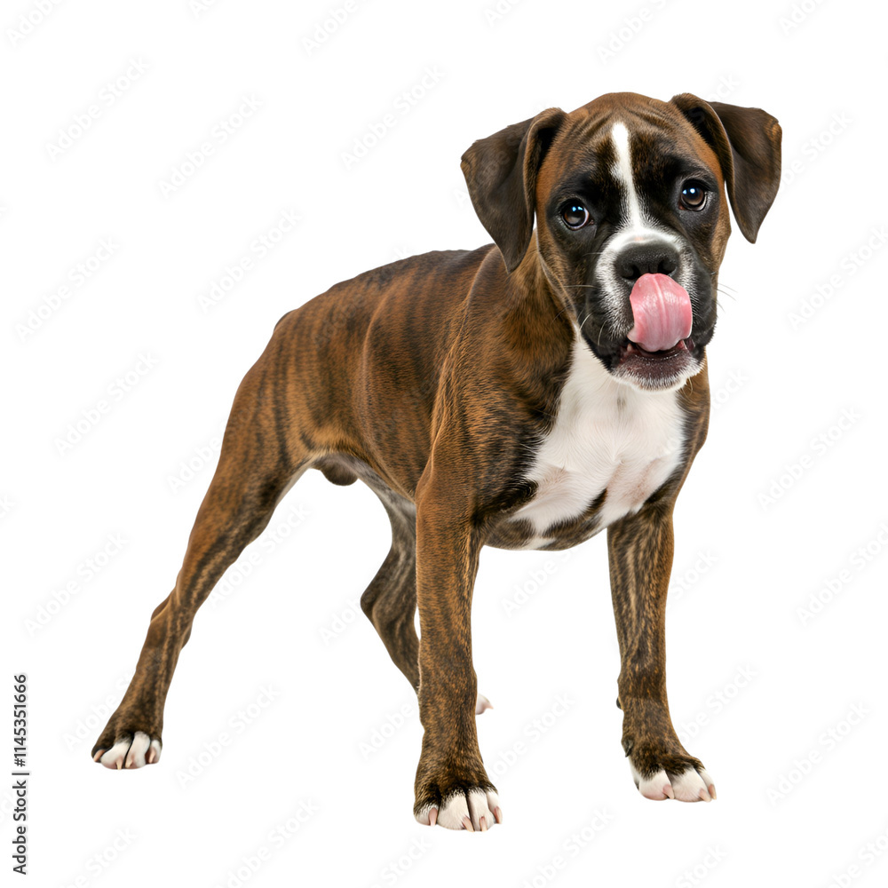Backgroundless cutout of a happy and adorable boxer puppy Backgroundless cutout of a happy and adorable boxer puppy