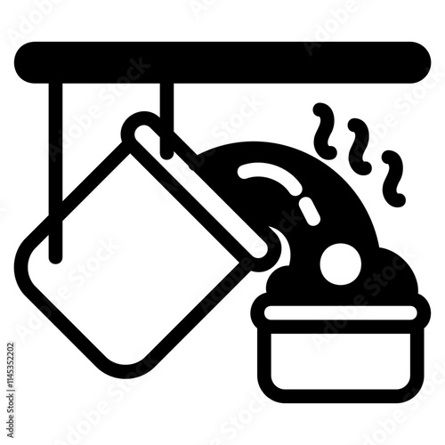 Metallurgy glyph icon