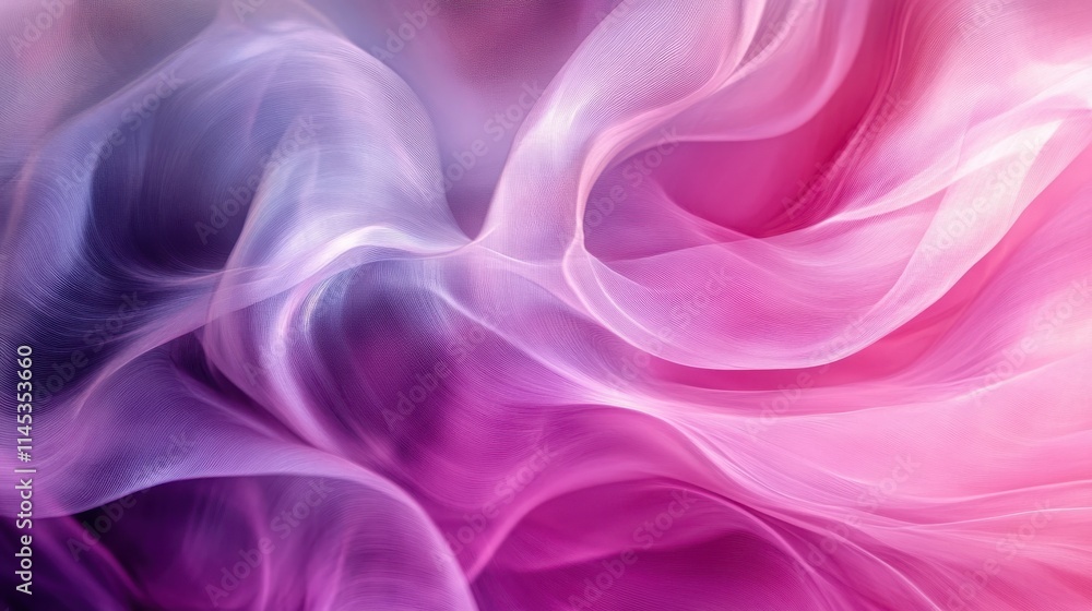 Fototapeta premium Abstract Pink Purple Fabric Swirls Design