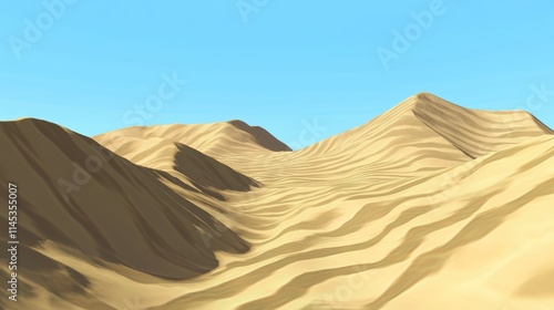 Wallpaper Mural Expansive Golden Desert Dunes Under Clear Blue Sky Landscape Torontodigital.ca