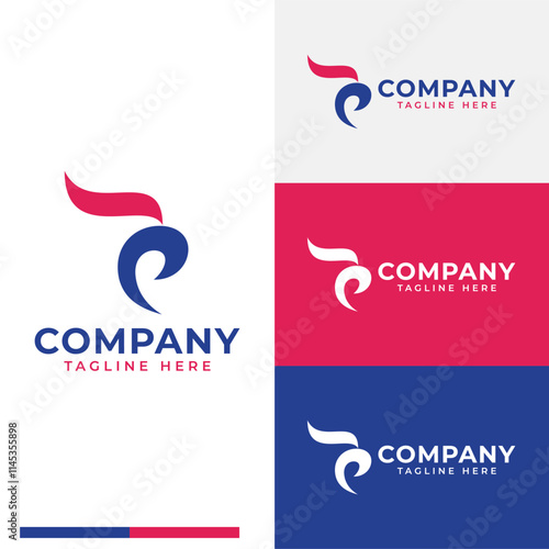 simple bold falcon logo symbol icon flat stock vector design